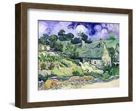 Thatched Cottages at Cordeville, Auvers-Sur-Oise, c.1890-Vincent van Gogh-Framed Premium Giclee Print