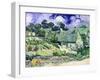 Thatched Cottages at Cordeville, Auvers-Sur-Oise, c.1890-Vincent van Gogh-Framed Giclee Print