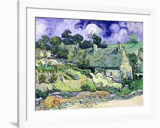 Thatched Cottages at Cordeville, Auvers-Sur-Oise, c.1890-Vincent van Gogh-Framed Giclee Print