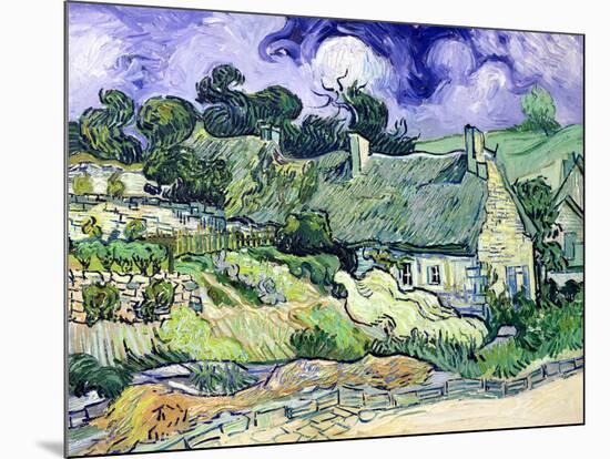 Thatched Cottages at Cordeville, Auvers-Sur-Oise, c.1890-Vincent van Gogh-Mounted Giclee Print