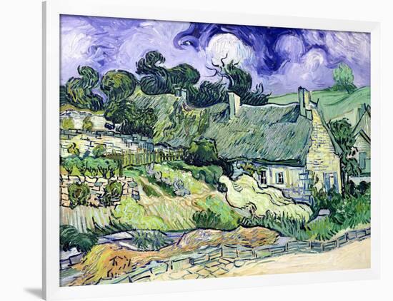 Thatched Cottages at Cordeville, Auvers-Sur-Oise, c.1890-Vincent van Gogh-Framed Giclee Print