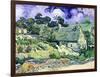 Thatched Cottages at Cordeville, Auvers-Sur-Oise, c.1890-Vincent van Gogh-Framed Giclee Print