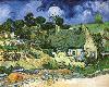 Thatched Cottages at Cordeville-Vincent van Gogh-Framed Textured Art