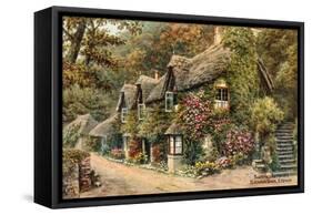 Thatched Cottages, Blackpool Sands, S Devon-Alfred Robert Quinton-Framed Stretched Canvas