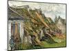 Thatched Cottages in Chaponval, Auvers-Sur-Oise, c.1890-Vincent van Gogh-Mounted Giclee Print