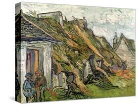 Thatched Cottages in Chaponval, Auvers-Sur-Oise, c.1890-Vincent van Gogh-Stretched Canvas