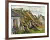 Thatched Cottages in Chaponval, Auvers-Sur-Oise, c.1890-Vincent van Gogh-Framed Giclee Print