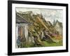 Thatched Cottages in Chaponval, Auvers-Sur-Oise, c.1890-Vincent van Gogh-Framed Giclee Print