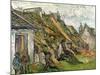 Thatched Cottages in Chaponval, Auvers-Sur-Oise, c.1890-Vincent van Gogh-Mounted Giclee Print