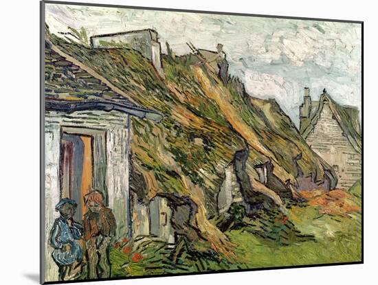 Thatched Cottages in Chaponval, Auvers-Sur-Oise, c.1890-Vincent van Gogh-Mounted Giclee Print