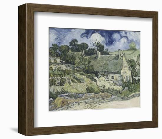 Thatched Cottages in Cordeville-Vincent van Gogh-Framed Giclee Print