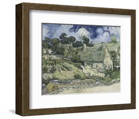 Thatched Cottages in Cordeville-Vincent van Gogh-Framed Giclee Print