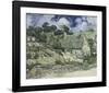 Thatched Cottages in Cordeville-Vincent van Gogh-Framed Art Print