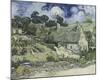 Thatched Cottages in Cordeville-Vincent van Gogh-Mounted Art Print