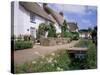 Thatched Cottages, Otterton, South Devon, England, United Kingdom-Roy Rainford-Stretched Canvas