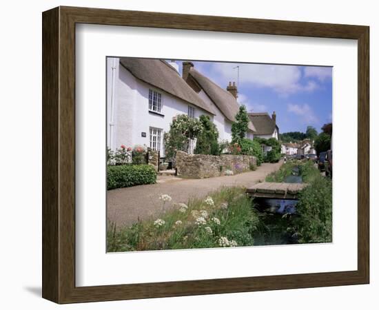 Thatched Cottages, Otterton, South Devon, England, United Kingdom-Roy Rainford-Framed Photographic Print