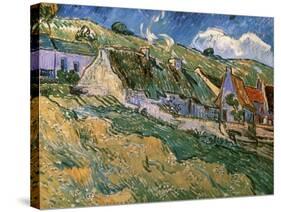 Thatched Cottages-Vincent van Gogh-Stretched Canvas