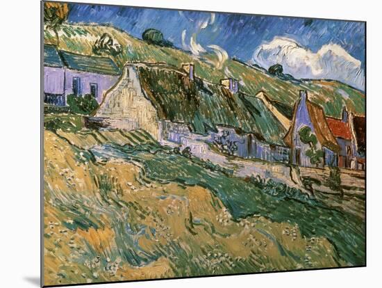 Thatched Cottages-Vincent van Gogh-Mounted Giclee Print