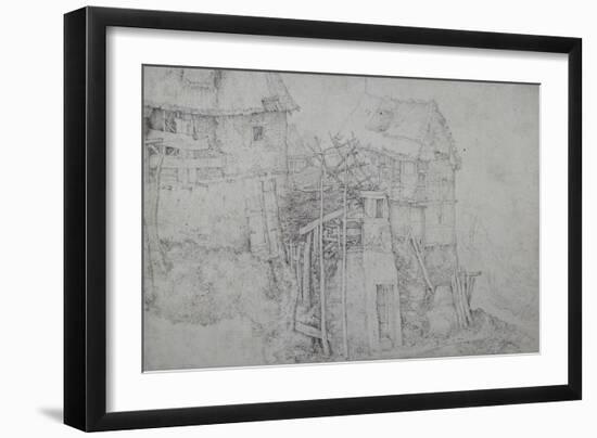 Thatched Dwellings, Partly in Ruins, on a Mountainside-Roelandt Jacobsz. Savery-Framed Giclee Print