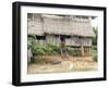 Thatched Homes Along the River, Javari River, Amazon Basin Rainforest, Peru, South America-Alison Wright-Framed Photographic Print