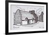 Thatched houses, Kerascoet, Brittany, France-Richard Lawrence-Framed Photographic Print