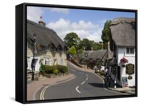 Thatched Houses, Teashop and Pub, Shanklin, Isle of Wight, England, United Kingdom, Europe-Rainford Roy-Framed Stretched Canvas