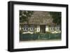 Thatched-Roof House with Traditional Front Door in Born on the Darss Peninsula-Uwe Steffens-Framed Photographic Print