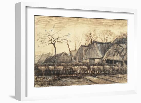 Thatched Roofs-Vincent van Gogh-Framed Giclee Print