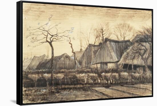 Thatched Roofs-Vincent van Gogh-Framed Stretched Canvas