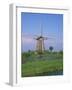 Thatched Windmills on the Canal at Kinderdijk, UNESCO World Heritage Site, Holland, Europe-Rainford Roy-Framed Photographic Print