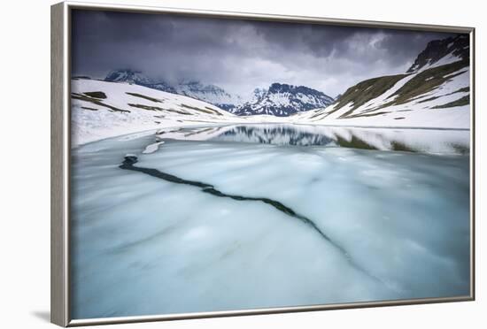 Thawing Alpine Lake, Vanoise National Park, Rhône-Alpes, France, June-Benjamin Barthelemy-Framed Photographic Print