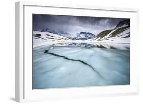 Thawing Alpine Lake, Vanoise National Park, Rhône-Alpes, France, June-Benjamin Barthelemy-Framed Photographic Print