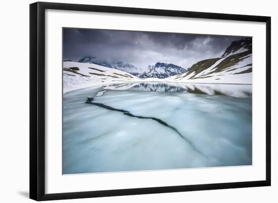 Thawing Alpine Lake, Vanoise National Park, Rhône-Alpes, France, June-Benjamin Barthelemy-Framed Photographic Print