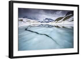 Thawing Alpine Lake, Vanoise National Park, Rhône-Alpes, France, June-Benjamin Barthelemy-Framed Photographic Print