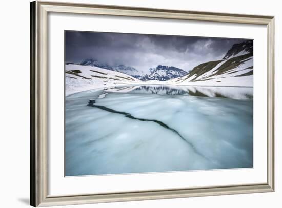 Thawing Alpine Lake, Vanoise National Park, Rhône-Alpes, France, June-Benjamin Barthelemy-Framed Photographic Print