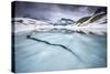 Thawing Alpine Lake, Vanoise National Park, Rhône-Alpes, France, June-Benjamin Barthelemy-Stretched Canvas