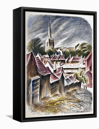 Thaxted Church, c.1951-Isabel Alexander-Framed Stretched Canvas