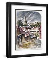 Thaxted Church, c.1951-Isabel Alexander-Framed Premium Giclee Print