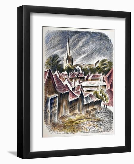 Thaxted Church, c.1951-Isabel Alexander-Framed Premium Giclee Print