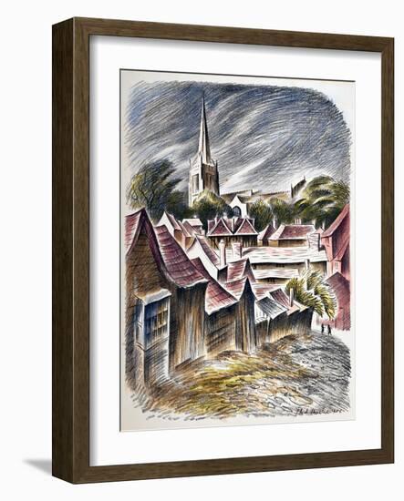 Thaxted Church, c.1951-Isabel Alexander-Framed Giclee Print