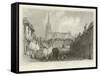 Thaxted, from the South, Essex-William Henry Bartlett-Framed Stretched Canvas