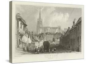 Thaxted, from the South, Essex-William Henry Bartlett-Stretched Canvas