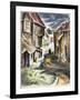 Thaxted Guildhall and Fishmarket Street, c.1951-Isabel Alexander-Framed Giclee Print