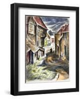 Thaxted Guildhall and Fishmarket Street, c.1951-Isabel Alexander-Framed Giclee Print