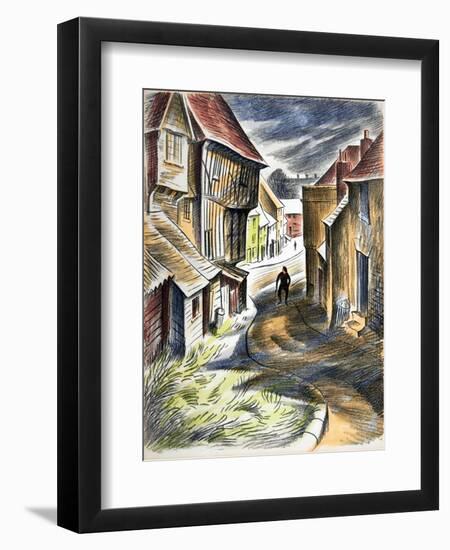 Thaxted Guildhall and Fishmarket Street, c.1951-Isabel Alexander-Framed Giclee Print