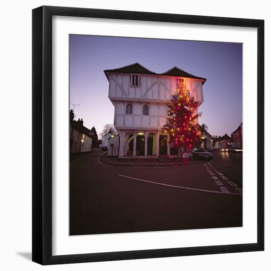 Thaxted Guildhall at Christmas time-null-Framed Photographic Print