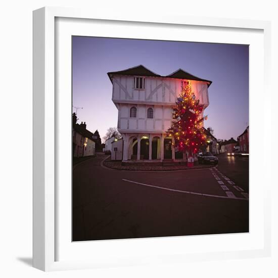 Thaxted Guildhall at Christmas time-null-Framed Photographic Print