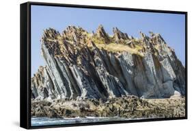 The 1.7 Billion Year Old Elgee Sandstone Cliffs in Yampi Sound, Kimberley, Western Australia-Michael Nolan-Framed Stretched Canvas