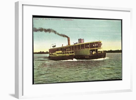 The 1 F. Co's Steamer Nagama, Dampfschiff, C.B. 45-null-Framed Giclee Print