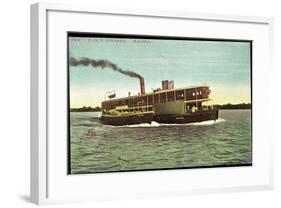 The 1 F. Co's Steamer Nagama, Dampfschiff, C.B. 45-null-Framed Giclee Print